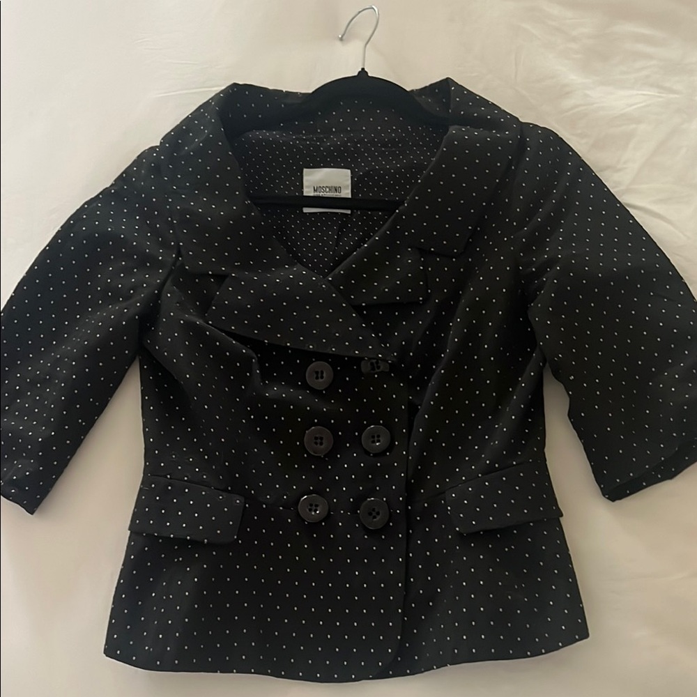 Moschino cheap and chic daisy polka dot print blazer size s